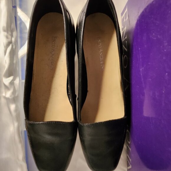ENZO ANGIOLINI LIBERTY Black Leather Ladies Flats 6.5M - Picture 2 of 8